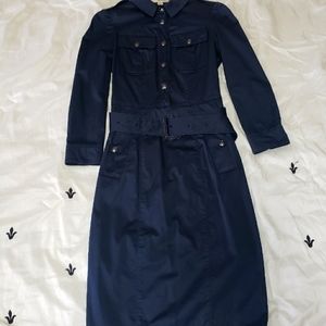 burberry trench sheath dress blue
